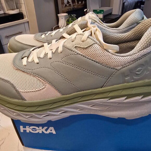 Hoka Bondi L Barley Oat Milk 1110538-BYT Men's Size 12 US Running Comfort Shoes - Picture 7 of 14